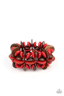 Caribbean Canopy Red Wood Bracelet