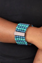 Load image into Gallery viewer, Island Soul Blue Wood Bracelet