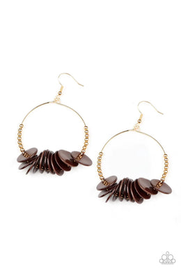 Caribbean Cocktail Brown Earrings