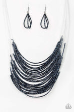 Load image into Gallery viewer, Catwalk Queen Blue Seed Bead Necklace