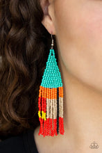 Load image into Gallery viewer, Beaded Boho Blue Seed Bead Earrings