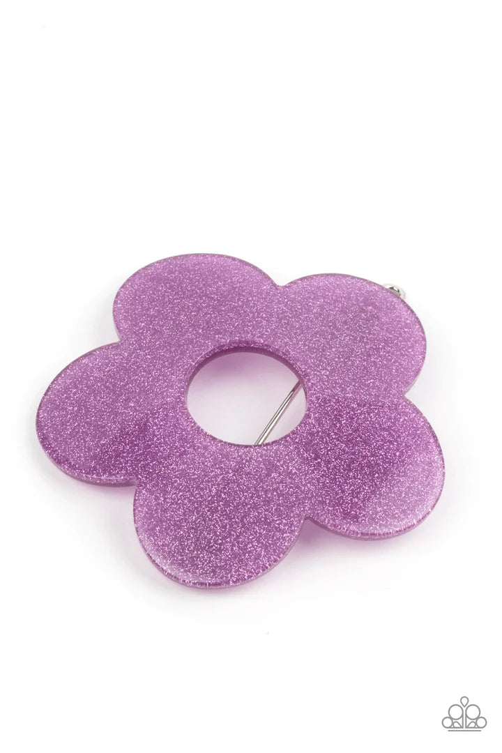 Flower Child Garden Purple Hair Clip