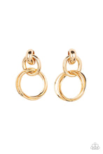 Load image into Gallery viewer, Dynamically Linked Gold Post Earrings