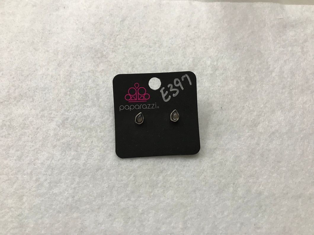 Starlet Shimmer Oval Silver Earrings #397