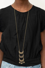 Load image into Gallery viewer, Half Moon Child Brass Necklace