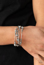 Load image into Gallery viewer, Showy Shimmer Silver Coil Bracelet