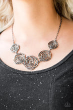 Load image into Gallery viewer, Rosy Rosette Black Necklace