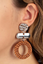 Load image into Gallery viewer, Woven Whimsicality Brown Earrings