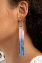 Load image into Gallery viewer, Dual Immersion Pink Tassel Earrings
