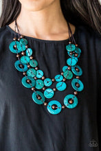 Load image into Gallery viewer, Catalina Coastin Blue Wood Necklace