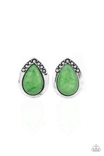 Load image into Gallery viewer, Stone Spectacular Green Post Earrings