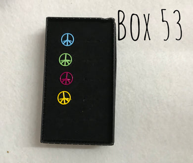 Starlet Shimmer Peace Sign Rings Box 53