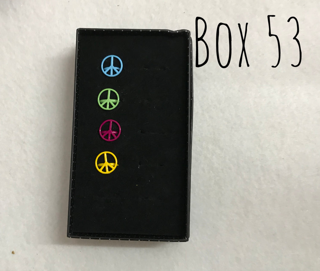 Starlet Shimmer Peace Sign Rings Box 53