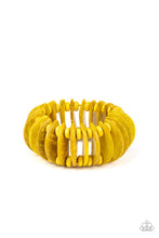 Load image into Gallery viewer, Tropical Tiki Bar Yellow Wood Bracelet