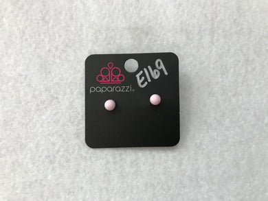 Bead Post Pink Earrings #169