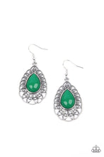 Load image into Gallery viewer, Dream Staycation Green Earrings