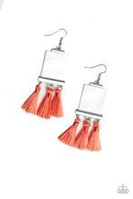 Load image into Gallery viewer, Tassel Retreat Orange Tassel Earrings