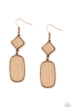 Load image into Gallery viewer, You Wood Be So Lucky Copper Wood Earrings