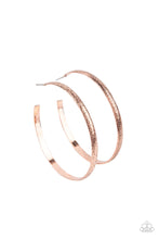 Load image into Gallery viewer, Rustic Radius Copper Hoop Earrings