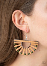 Load image into Gallery viewer, Wooden Wonderland Green Wood Earrings