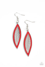 Load image into Gallery viewer, Leather Lagoon Red Earrings