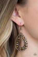 Load image into Gallery viewer, Midnight Magic Brass Earrings