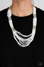 Load image into Gallery viewer, Let It Bead White Seed Bead Necklace