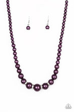 Load image into Gallery viewer, Party Pearls Purple Necklace