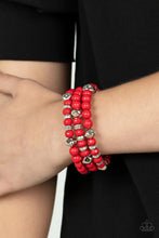 Load image into Gallery viewer, Vibrant Verve Red Coil Bracelet