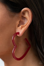 Load image into Gallery viewer, Heart Throbbing Twinkle Red Acrylic Earrings