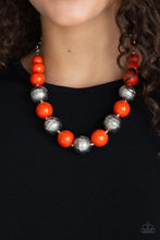 Load image into Gallery viewer, Floral Fusion Orange Necklace