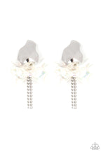Load image into Gallery viewer, Harmonically Holographic White Post Earrings