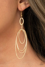 Load image into Gallery viewer, Oval the Moon Gold Earrings