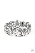 Load image into Gallery viewer, Mandala Mixer Silver Hinged Bracelet
