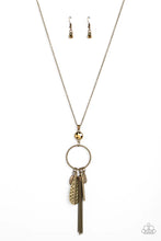 Load image into Gallery viewer, Tastefully Tasseled Brass Necklace