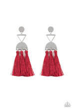 Load image into Gallery viewer, Tassel Trippin Red Tassel Earrings