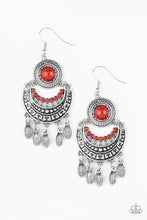 Load image into Gallery viewer, Mantra to Mantra Red Earrings