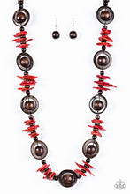 Load image into Gallery viewer, Tropical Tango Red Wood Necklace