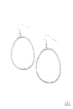 Load image into Gallery viewer, Oval-ruled White Earrings