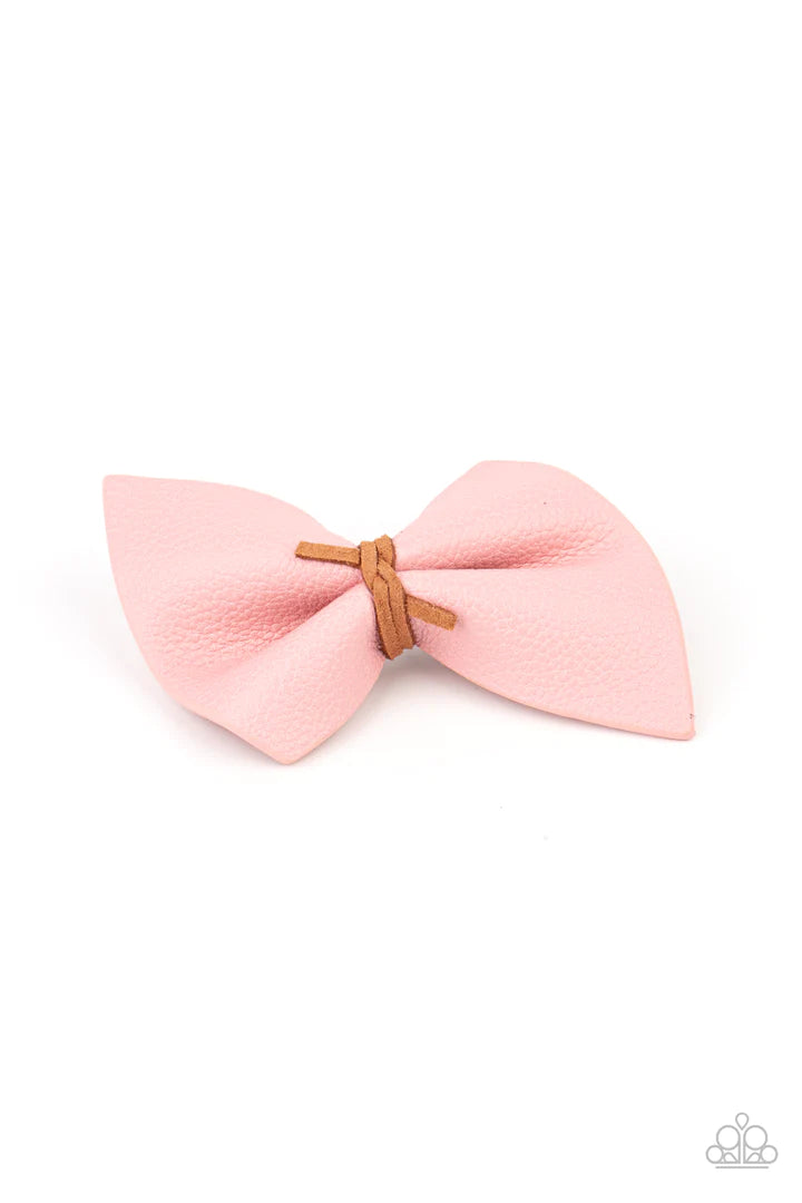Home Sweet Homespun Pink Hair Clip
