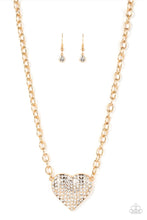 Load image into Gallery viewer, Heartbreakingly Blingy Gold Necklace