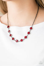Load image into Gallery viewer, Starlit Socials Red Necklace