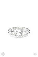 Load image into Gallery viewer, Center Stage Shimmer White Skinny Band Ring