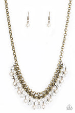 Load image into Gallery viewer, You May Kiss the Bride Brass Necklace