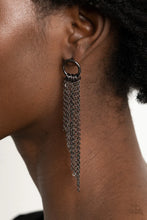 Load image into Gallery viewer, Divinely Dipping Black Earrings