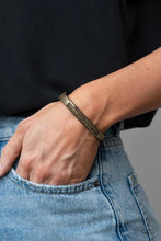 Load image into Gallery viewer, Chart Topping Twinkle Brass Hinged Bracelet