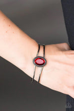 Load image into Gallery viewer, All Done Up Red Hinged Bracelet