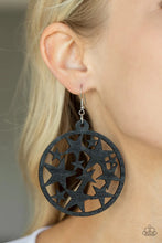 Load image into Gallery viewer, Cosmic Paradise Black Wood Earrings