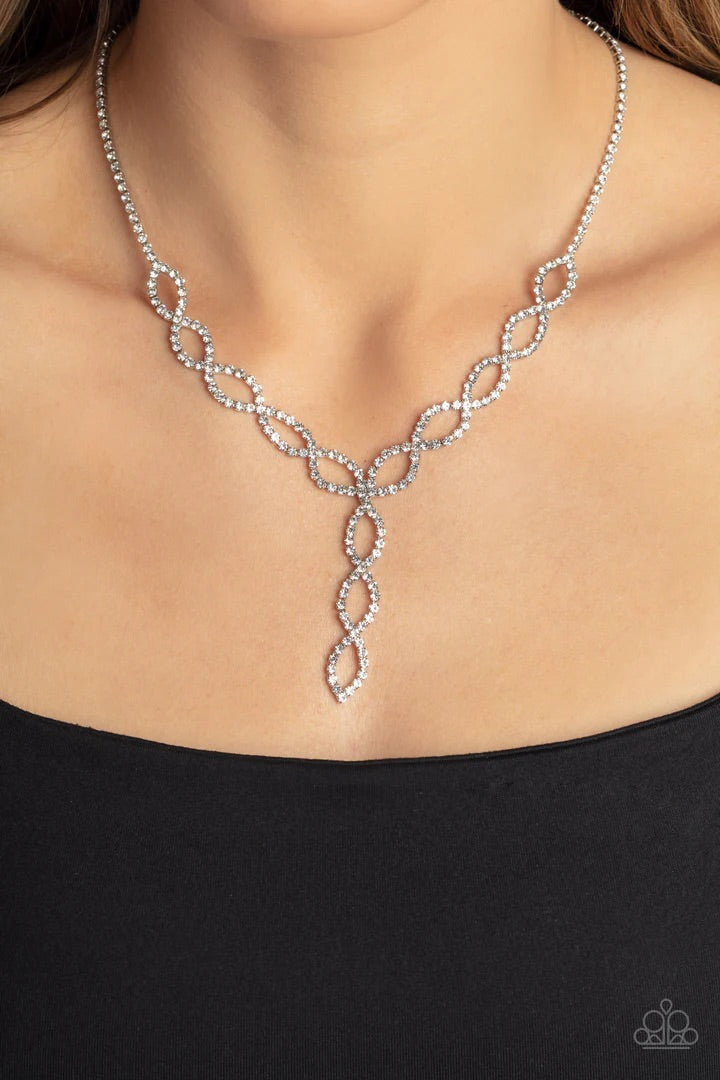 Infinitely Icy White Necklace