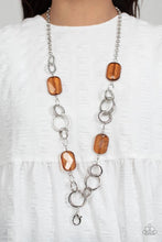 Load image into Gallery viewer, Stained Glass Glamour Brown Lanyard